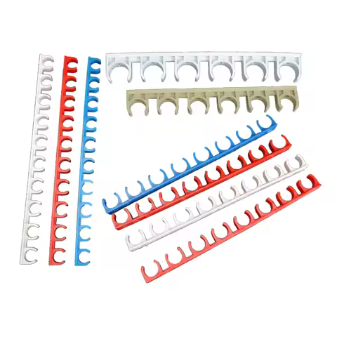 2pcs 16-32mm PVC pipe holder clamp row card Plastic PPR Electrician Tube support hook Steady Fixed U