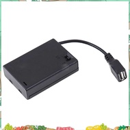 3XAA Battery Case with Cover and Switch Connected to USB Female Connector USB Female Socket Battery 