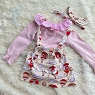 Bunny babe Baby Bib Dress Ready With Khat size 9-12m
