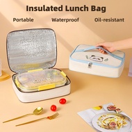 Square Aluminum Foil Hand-Carrying Rice Pocket Portable Office Worker Lunch Box Bag Primary School S