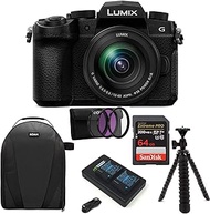 Panasonic LUMIX G95 20.3MP Mirrorless Camera with 12-60mm f/3.5-5.6 MFT Lens Bundle with 64GB SDXC Memory Card, Sling Camera Bag, Battery (2-Pack) and Dual Charger, Tripod, and Filter Kit (6 Items)