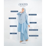 Jelita Wardrobe Ameera suit Set Blouse Muslimah dan Palazzo Silk Oversized Exclusive 2022 Nursing Friendly Casual Office