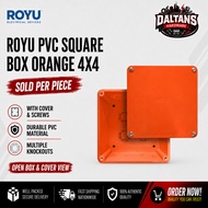 ROYU PVC SQUARE BOX ORANGE 4X4 - ELECTRICAL PULL JUNCTION BOX