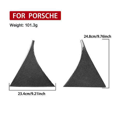 For Porsche Cayenne 9YA 9YB E3 2018-2023 Real Carbon Fiber Stickers Side Rear Spoiler Wing Panel Car