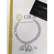 Moissanite Diamond Bracelet PT950 Inlaid With Certificate and Black Card 莫桑钻手链PT950镶嵌带证书带黑卡
