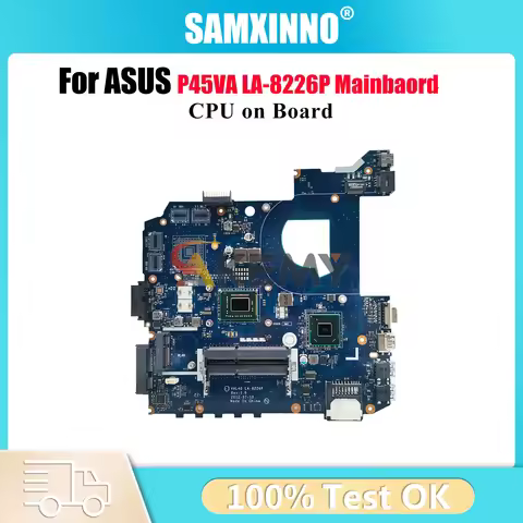 LA-8226P Laptop Motherboard For ASUS P45VA K45A K45A Notebook Mainboard With CPU 100% tests OK fast 