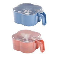 Four-compartment spice box, four-in-one salt jar, storage spice box, kitchen spice box, home spice b