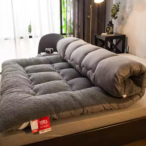 Lamb velvet mattress super warm thickened cushion home tatami dormitory single student dormitory bed