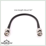 SOURCE BNC Male To BNC Male RG58 Pigtail Cable 20cm Connector Crimp Coax Cables