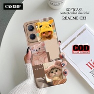 HP REALME C33 Case - Casehp - REALME C33 Casing - Cat Case 1 - Cellphone Skin - REALME C33 Silicone 