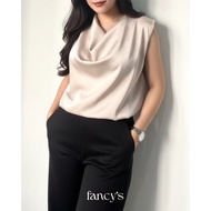 [Fancy's] - Felice Top Flowy Women's Top Blouse Women Korean Style Flowy Blouse