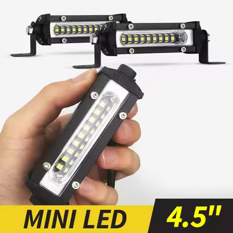 Mini LED Work Bar 9led Slim 4.5'' 27W Moto Work SUV Offroad UTV 4x4 Truck Backup Reverse Spotlight D