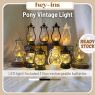 Raya Special Vintage Light LED Pony Lantern Lamp Bulb Old Fashioned Hanging Fairy Night Light Christmas Event Deco露营小灯