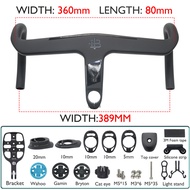 Black Inc AB02 Aero Carbon Integrated Road Handlebar -6Β° 120mm Drop 80mm Reach 305gΒ±20g Internal Cab