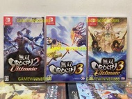 《今日快閃價》（中古二手）日版 Switch NS遊戲 無雙蛇魔3 + 終極版 + 無雙蛇魔2 終極版 合集 / 無雙大蛇3 + 終極版 + 無雙大蛇2 終極版 ULTIMATE版 合集 / Warriors Orochi 3 + Ultimate + Warriors Orochi 2 Ultimate 合集 終極版 套裝 （無雙蛇魔 大全集 套裝）