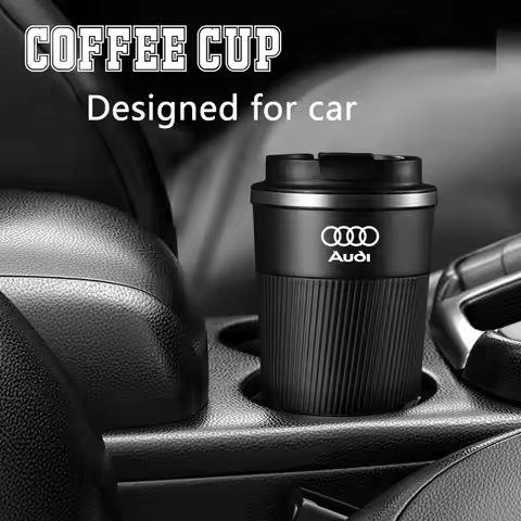 Car Coffee Cup 304 Stainless Steel Car Thermos cafe Mug 510ML For Audi S5 S6 S7 S4 S8 TT TTS A4 B8 A