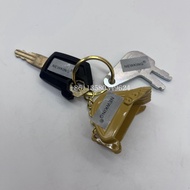 8H5306 5P8500 Ignition Key with Bucket Key Chain for Caterpillar Excavator Heavy Equipment Keychain