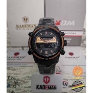 🇲🇾Ready stock🇲🇾  KADEMAN K6173s Luxury Men Watch LCD Display Digital Watch  Stainless Steel jam tangan lelaki