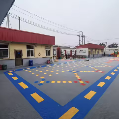 PP Plastic Custom Logo Outdoor Basketball Court Interlocking Floor Tiles Fiba 3x3 Sport Eco-Friendly