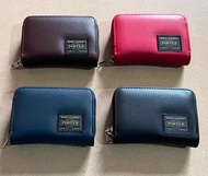 💜4色齊 PORTER TANKER 日本吉田 真皮小包 硬幣 耳機 零錢包 卡片包 Coin purse card holder