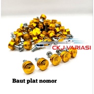 Motorcycle Number Plate Bolts and Exhaust Cover Bolts Universal Color for All Motorcycles