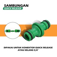 Penyambung Selang Air 5/8 Inch Quick Release Connector Joiner Lurus - Sambung Selang Quick Release