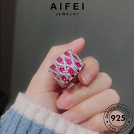 AIFEI JEWELRY Original Sapphire Silver 純銀戒指 Ring Cincin Sterling Vintage Perempuan 925 Perak Women Adjustable Korean Accessories For R2131