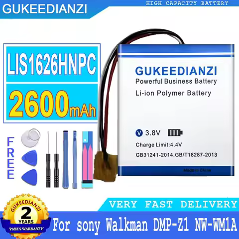 High-Capacity 2600mAh Battery for Sony Walkman DMP-Z1 MP3 Player