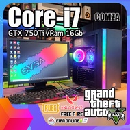 คอมพิวเตอร์ ครบชุด Core i7-3000 /GTX 750Ti /Ram 16Gb ทำงาน-เล่นเกมส์ พร้อมใช้งาน สินค้าคุณภาพ พร้อมจ