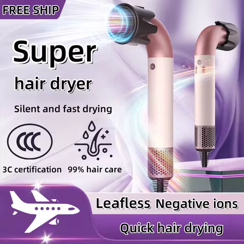 Leafless Hair Dryer Professional Ionic Hair Dryer Fast Drying Styling Tool Home Salon Electric Hair 