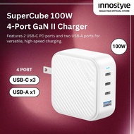 InnoStyle Original SuperCube GaN II 100W 4-Port 3C+1U Charger  Macbook tablet Fast Charging Laptop i