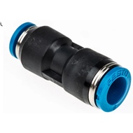 Festo QS Series Reducer Nipple, Push In 8 mm to Push In 6 mm, Tube-to-Tube Connection Style, 153038