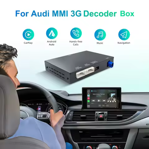 Wireless CarPlay Android Auto Retrofit Kit for Audi A1/Q3/A4/A5/Q5/A6/Q7/A7/A8 MMI3G 6.5"/7"Screen U