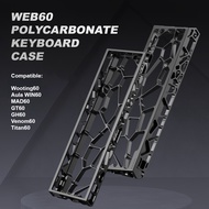 Nekomech WEB60 Custom 60% POLYCARBONATE Gaming Keyboard Case DIY for Wooting 60HE+ GH60/ TOFU60/ WIN