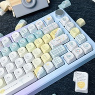 Lemon Summer Keycaps MOA Profile 120 Keys PBT Dye Sublimation Wooting Aula F75 RK100 Mechanical Keyc