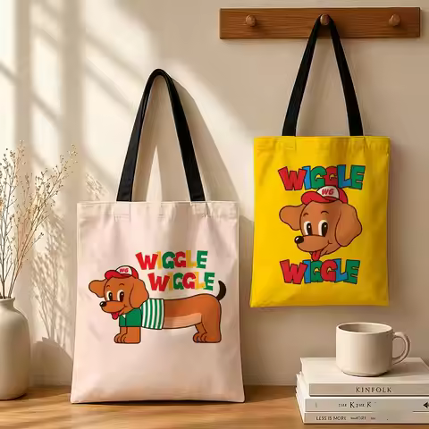 Slogan w-wiggle w-wiggle Storage Bags Canvas bags are suitable for school, shopping, travel, work, a