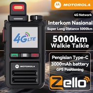 Motorola Walkie Talkie Zello T68 5000KM 3000mAh SIM 4G WIFI GPS Mobile IP54 Waterproof Outdoor Radio
