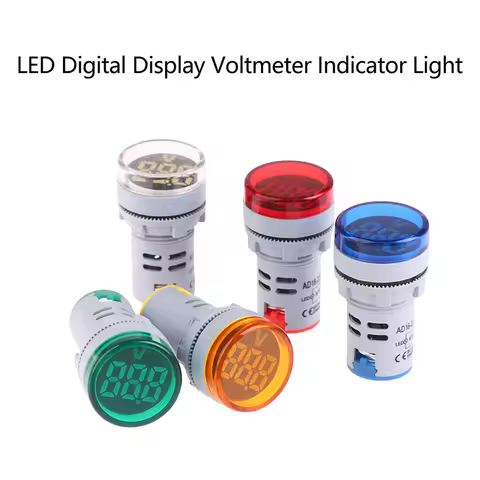 22MM AD16 AD16-22DSV Type AC 60-500V Mini Voltage Meter LED Digital Display AC Voltmeter Indicator L