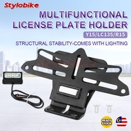 Y15 LC135 R15 Universal Number Plate Brakcet Belakang Lipat Foldable Magnetic License Plate Holder T