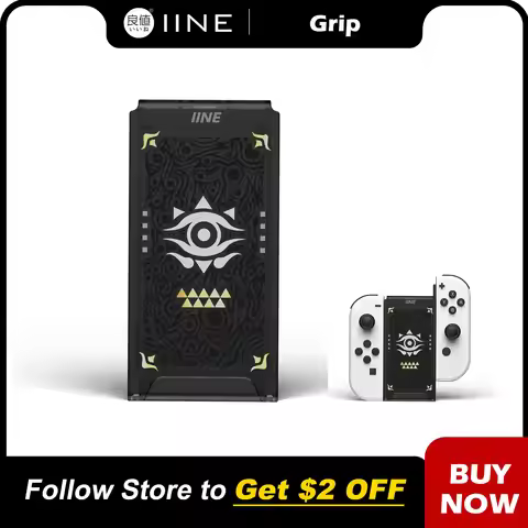 IINE Golden-Green Joypad Charging Grip Rectangle Shaped Charging Dock Compatible Nintendo Switch/Swi