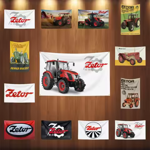3×5ft z-ZETOR TRACTORS a.s. Tractors Flag Polyester Digital Printed Tool Tapestry Banner Curtain For