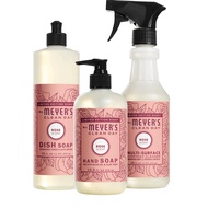Mrs. Meyer’s Rose Scent Kitchen Basics Set, 3 ct: Dish Soap, Hand Soap, Multi-Surface Everyday Clean
