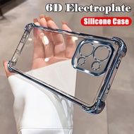 For Vivo Y51 Pro 5G V2544 Soft Silicone Edge Plating Jelly Case Military-grade Protection Clear Anti