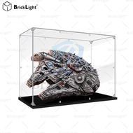 BrickLight™for ️Transparent Acrylic Display Box with & Wooden ，Lego 75192 Lego Millennium Falcon Toy