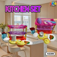 Kitchen Set KS300 Children's Cooking Toys, Education Toys, Complete Cooking Toys, Suitable for Gifts