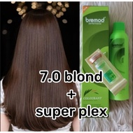 7.0 blond hair color set with hydrox 6%9%12% and super plex 10ml