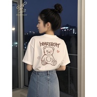 Design, Bear. Factory 24 Hours Delivery Cotton T-shirt, Women's Clothing, Short Sleeves, Tops Korean