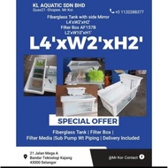 Full Set- Fiberglass Tank with Front Mirror L4'XW2'XH2'(7/26)
