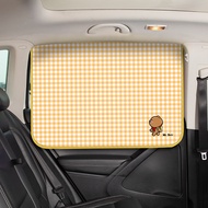 JPK ผ้าคลุมหน้าต่างแผ่นกรองแสงติดรถยนต์แม่เหล็กด้านหลังผ้าม่านหน้าต่างป้องกันรังสี UV กระบังแสงป้องกันเด็กทารกอุปกรณ์ตกแต่งรถยนต์