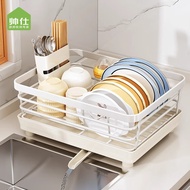 ST-🚤Shuaishi304Stainless Steel Dish Rack Kitchen Dish Storage Rack Dish Rack Draining Rack House Dish Rack Chopsticks Ho